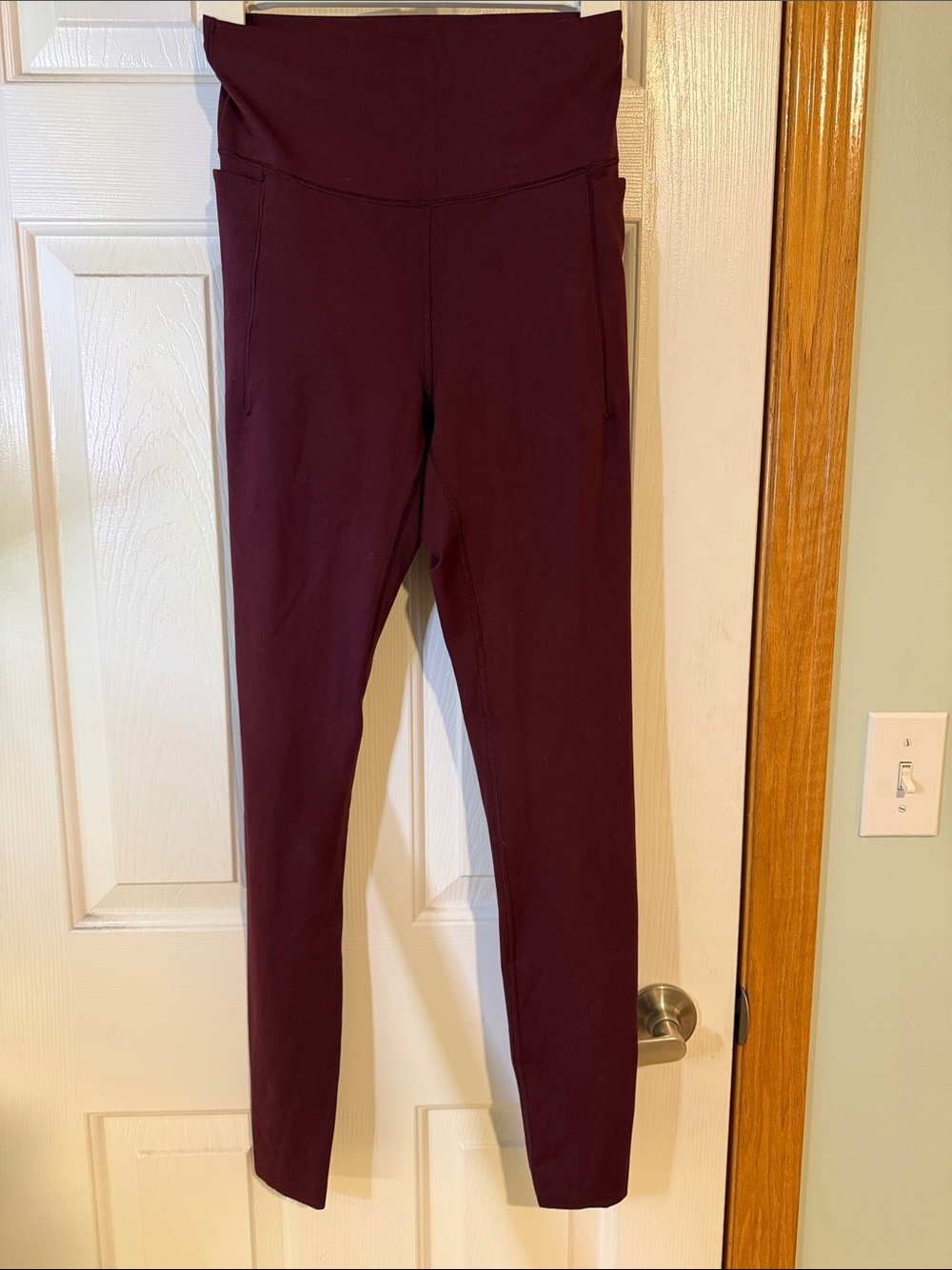 PINK Victoria's Secret Girls' High-Waist Leggings in Burgundy